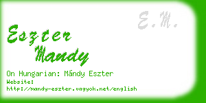 eszter mandy business card